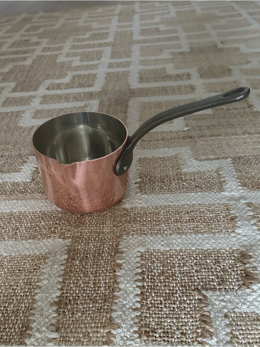 Baumalu Made In France Copper Saucier Sauce Maker With Spout .5 liter, New